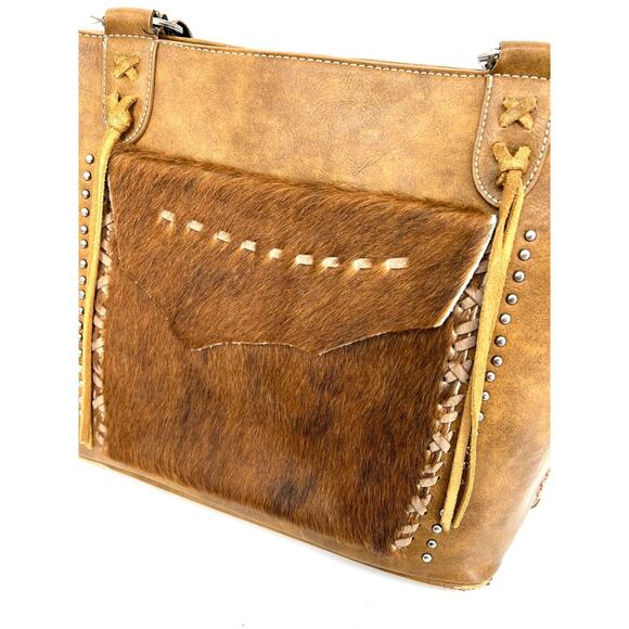 Trinity Ranch Hair-On Leather Concealed Carry Purse Handbag **READ** - Picture 2 of 15